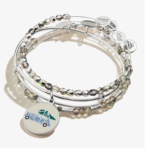 Alex and Ani A Christmas Story set of 3 shiny silver bangles